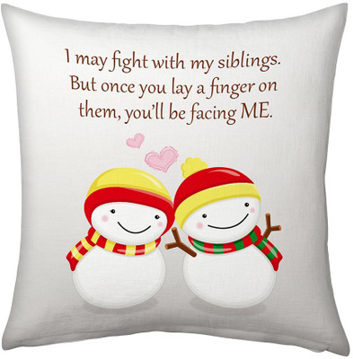 

Kaarigar Text Print Cushions Cover(30.48 cm*30.48 cm, White)