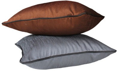 

Threadmx Plain Cushions & Pillows Cover(Pack of 2, 40 cm*40 cm, Brown, Silver)
