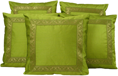 

HOME SHINE Striped Cushions Cover(Pack of 5, 40 cm*40 cm, Light Green)