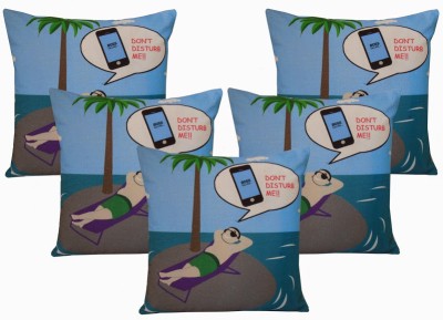 Dekor World Cotton Cushions Cover(Pack of 5, 40 cm*40 cm, Multicolor)