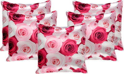 

Alina Decor Printed Cushions Cover(Pack of 5, 40 cm*40 cm, Pink, Red)