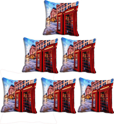 

IndiWeaves Printed Cushions Cover(Pack of 6, 40 cm*40 cm, Multicolor)