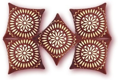 

Nikunj Floral Cushions Cover(Pack of 5, 40 cm*40 cm, Brown)