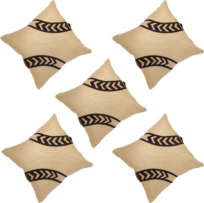

Veer Creations Abstract Cushions Cover(Pack of 5, 40 cm*40 cm, Beige, Brown)