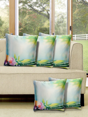 

Alina Decor Printed Cushions Cover(Pack of 5, 40.64 cm, Green)