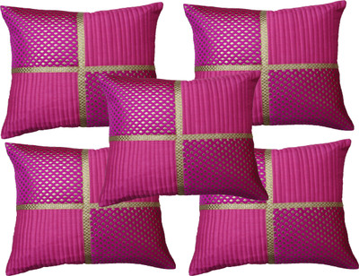 

HOME SHINE Geometric Cushions Cover(Pack of 5, 40 cm*40 cm, Pink)