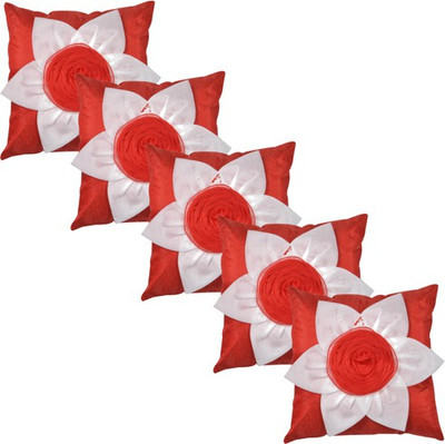

Shine Villa Floral Cushions Cover(Pack of 5, 40 cm*40 cm, Red)