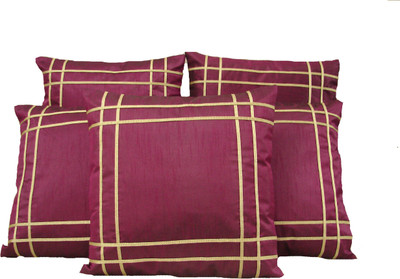 

HOME SHINE Geometric Cushions Cover(Pack of 5, 40 cm*40 cm, Purple)
