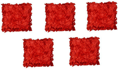

Shine Villa Floral Cushions Cover(Pack of 5, 40 cm, Red)