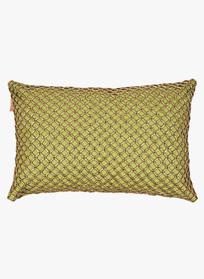 

SOLAJ Geometric Cushions & Pillows Cover(30 cm*46 cm, Green, Gold), Gold;green