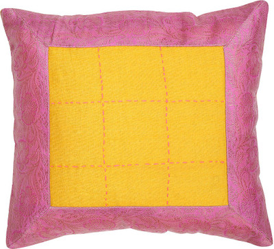 

Rajrang Floral Cushions Cover(30 cm*30 cm, Yellow)