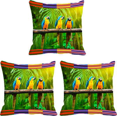

IndiWeaves Printed Cushions Cover(Pack of 3, 12 cm*12 cm, White, Red), Red;white