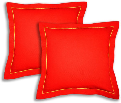 

Lushomes Plain Cushions Cover(Pack of 2, 40 cm*40 cm, Red)