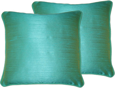 

Lushomes Plain Cushions Cover(Pack of 2, 40 cm*40 cm, Blue)