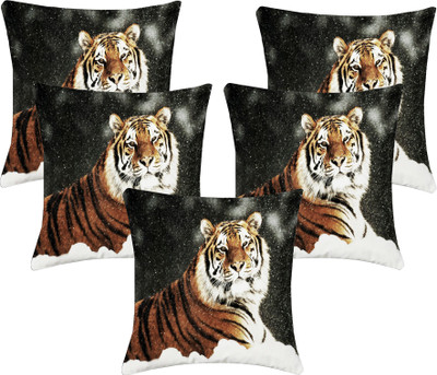 

Lushomes Printed Cushions Cover(Pack of 5, 40 cm, Multicolor)