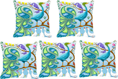 

IndiWeaves Printed Cushions Cover(Pack of 5, 30 cm*30 cm, Yellow)