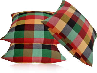 

SwitchOn Checkered Cushions Cover(Pack of 3, 40.64 cm*40.64 cm, Multicolor)