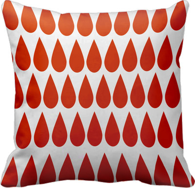 

SajawatHomes Abstract Cushions Cover(30 cm*30 cm, White, Red), Red;white