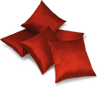 ZIKRAK EXIM Solid Cushions Cover(Pack of 5, 40 cm*40 cm, Peach)