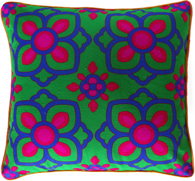 

Fatfatiya Floral Cushions Cover(40 cm*40 cm, Blue, Green)