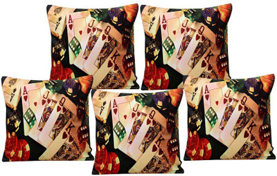 

Gurnoor 3D Printed Cushions Cover(Pack of 5, 40 cm*40 cm, Multicolor)