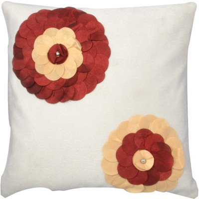

Nikunj Floral Cushions Cover(Pack of 5, 40 cm*40 cm, White)
