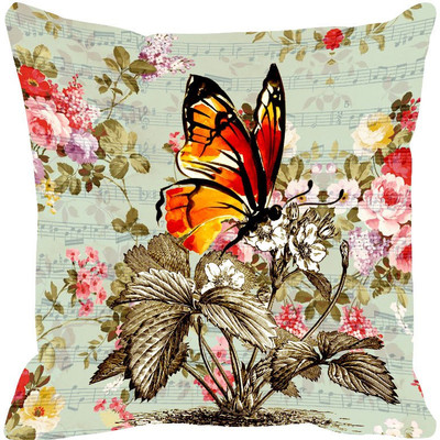 

Leaf Designs Printed Cushions Cover(46 cm*46 cm, Multicolor)