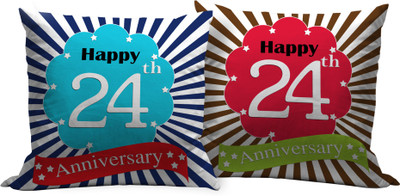 

Tied Ribbons Text Print Cushions Cover(Pack of 2, 30 cm*30 cm, Multicolor)