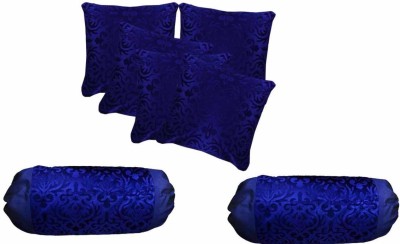 Belive-Me Floral Cushions & Bolsters Cover(Pack of 7, 40 cm*40 cm, Blue)