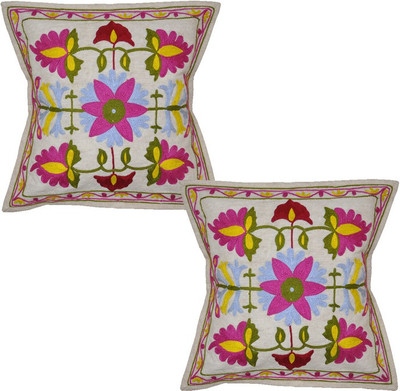 64% OFF on Lal Haveli Embroidered Cushions Cover(Pack of 2, 41 cm*41 cm, Beige) 64% OFF on Lal Haveli Embroidered Cushions Cover(Pack of 2, 41 cm*41 cm, Beige)
