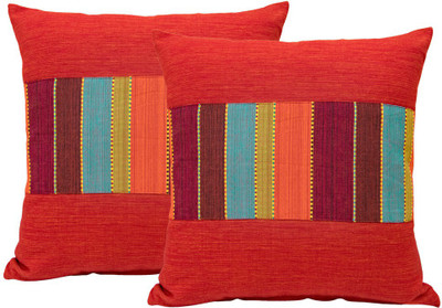 

Elan Striped Cushions Cover(Pack of 2, 40 cm*40 cm, Multicolor)