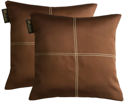 

Lushomes Geometric Cushions Cover(Pack of 2, 30 cm*30 cm, Brown)