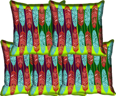 

IndiWeaves Printed Cushions Cover(Pack of 5, 40 cm*40 cm, Multicolor)