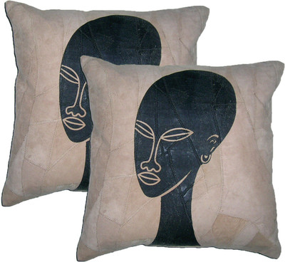 

ChicAntique Printed Cushions Cover(Pack of 2, 40 cm*40 cm, Beige)