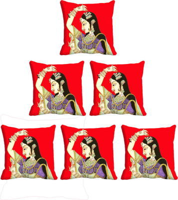 

IndiWeaves Printed Cushions Cover(Pack of 6, 40 cm*40 cm, Multicolor)