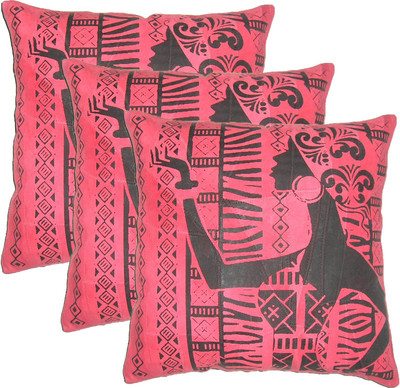 

ChicAntique Printed Cushions Cover(Pack of 3, 40 cm*40 cm, Red)