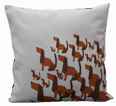 

Adishma Printed Cushions Cover(40 cm*40 cm, White, Brown), Brown;white