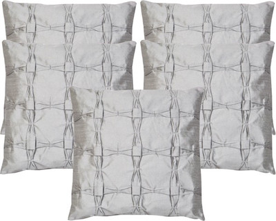 

Shine Villa Striped Cushions Cover(Pack of 5, 40 cm*40 cm, Silver)