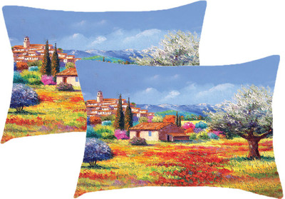 Sleep Nature's Printed Pillows Cover(Pack of 2, 68.58 cm*45.72 cm, Multicolor)