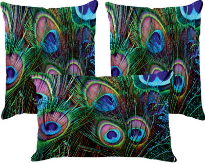 37% OFF on Ambbi Collections Abstract Cushions Cover(Pack of 3, 40 cm*40 cm, Multicolor)