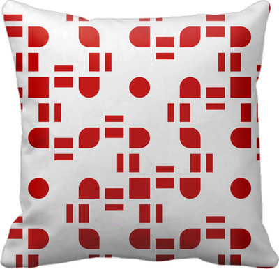 

SajawatHomes Abstract Cushions Cover(30 cm*30 cm, White, Red), Red;white