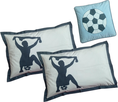 

Hugs N Rugs Embroidered Pillows Cover(Pack of 3, 40 cm*60 cm, Multicolor)
