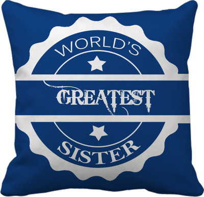 Tied Ribbons Text Print Cushions Cover(30 cm*30 cm, Multicolor)