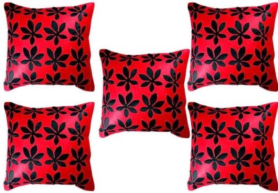 Belive-Me Polyester Cushions Cover(Pack of 5, 40 cm*40 cm, Red)