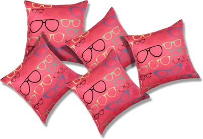 SEJ BY NISHA GUPTA Silk Cushions Cover(Pack of 5, 40.64 cm*40.64 cm, Red, Green, Blue, Pink, Yellow)