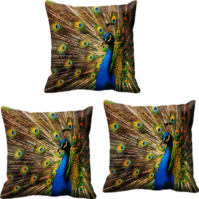 

IndiWeaves Printed Cushions Cover(Pack of 3, 12 cm*12 cm, Blue)