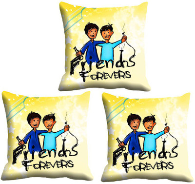 

IndiWeaves Printed Cushions Cover(Pack of 3, 30 cm*30 cm, Yellow, White), White;yellow