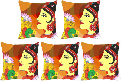 

IndiWeaves Printed Cushions Cover(Pack of 5, 40 cm*40 cm, Purple)