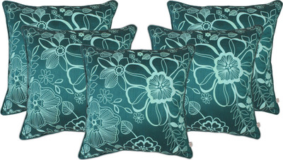 

Zubix Floral Cushions Cover(Pack of 5, 40 cm*40 cm, Blue)