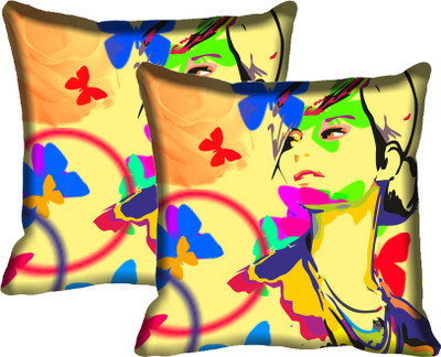 

IndiWeaves Printed Cushions Cover(Pack of 2, 40 cm*40 cm, Multicolor)